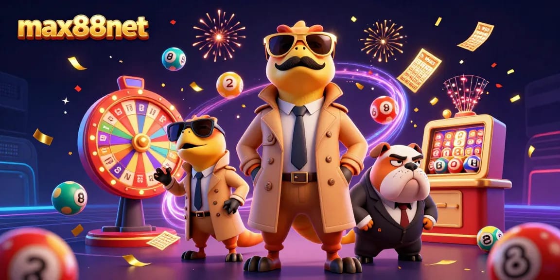 Experience excitement at max88net, featuring raptors in disguise and vibrant casino elements!