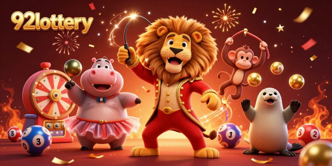 Engaging lottery action scene featuring lively characters symbolizing the 92lottery experience.