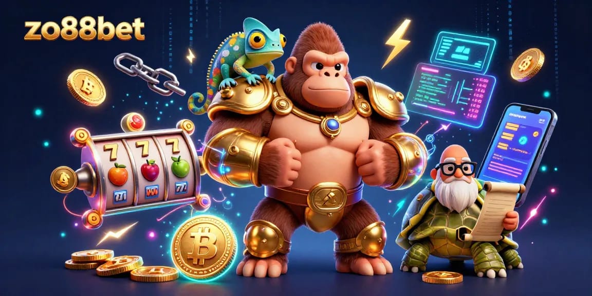 Engage with zo88bet through exciting jackpot slots featuring golden gorillas, mystical chameleons, and wise tortoises.