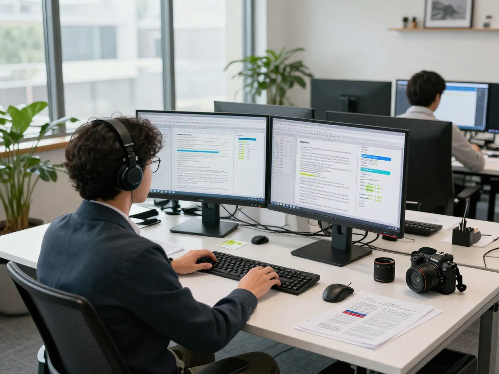 Document fraud detection analysis in a modern workspace with tools for data verification.