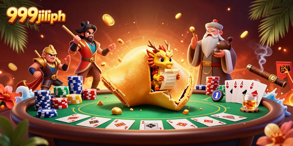 Engage in thrilling gameplay at 999jiliph featuring vivid characters and poker elements in a dynamic casino scene.