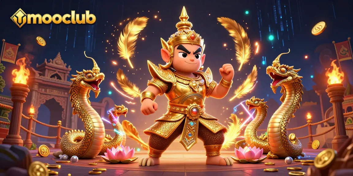 Experience thrilling action at mmooclub with a vibrant casino-themed 3D illustration.