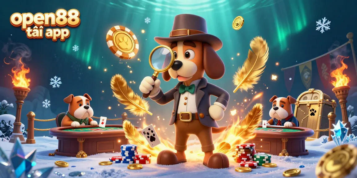 Experience the thrill of poker with the open88 tải app in a vibrant, detailed scene.